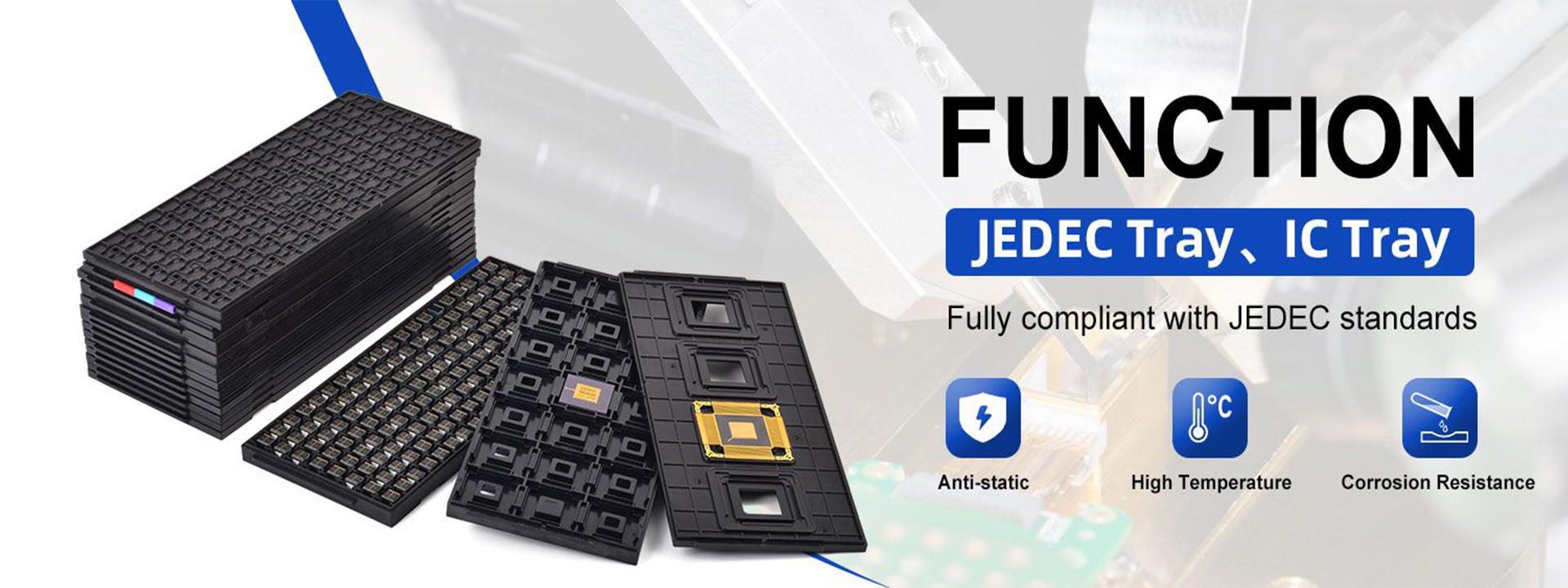 QUALITÉ Plateaux de JEDEC IC Usine